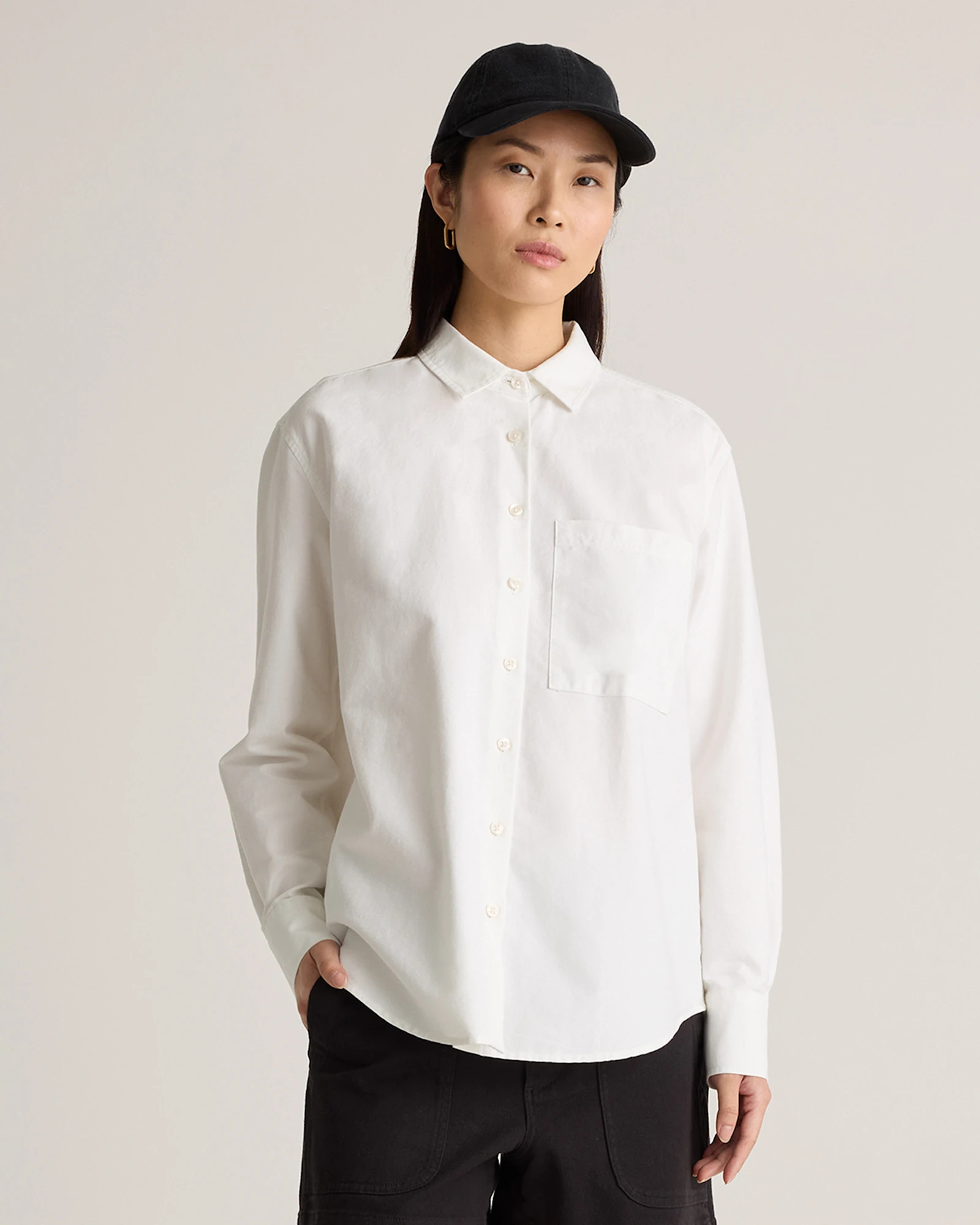 Organic Cotton Relaxed Oxford Shirt | Quince