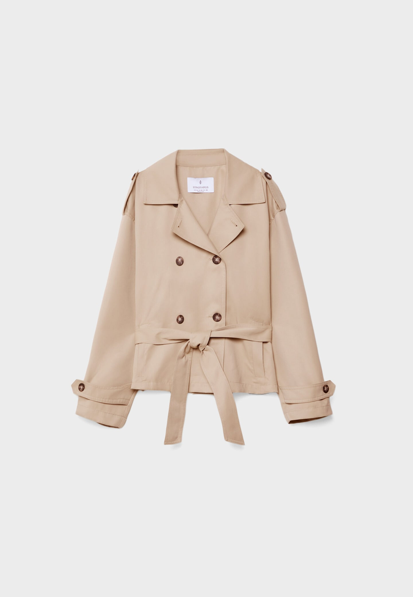 Short trench coat with belt | Stradivarius (UK)