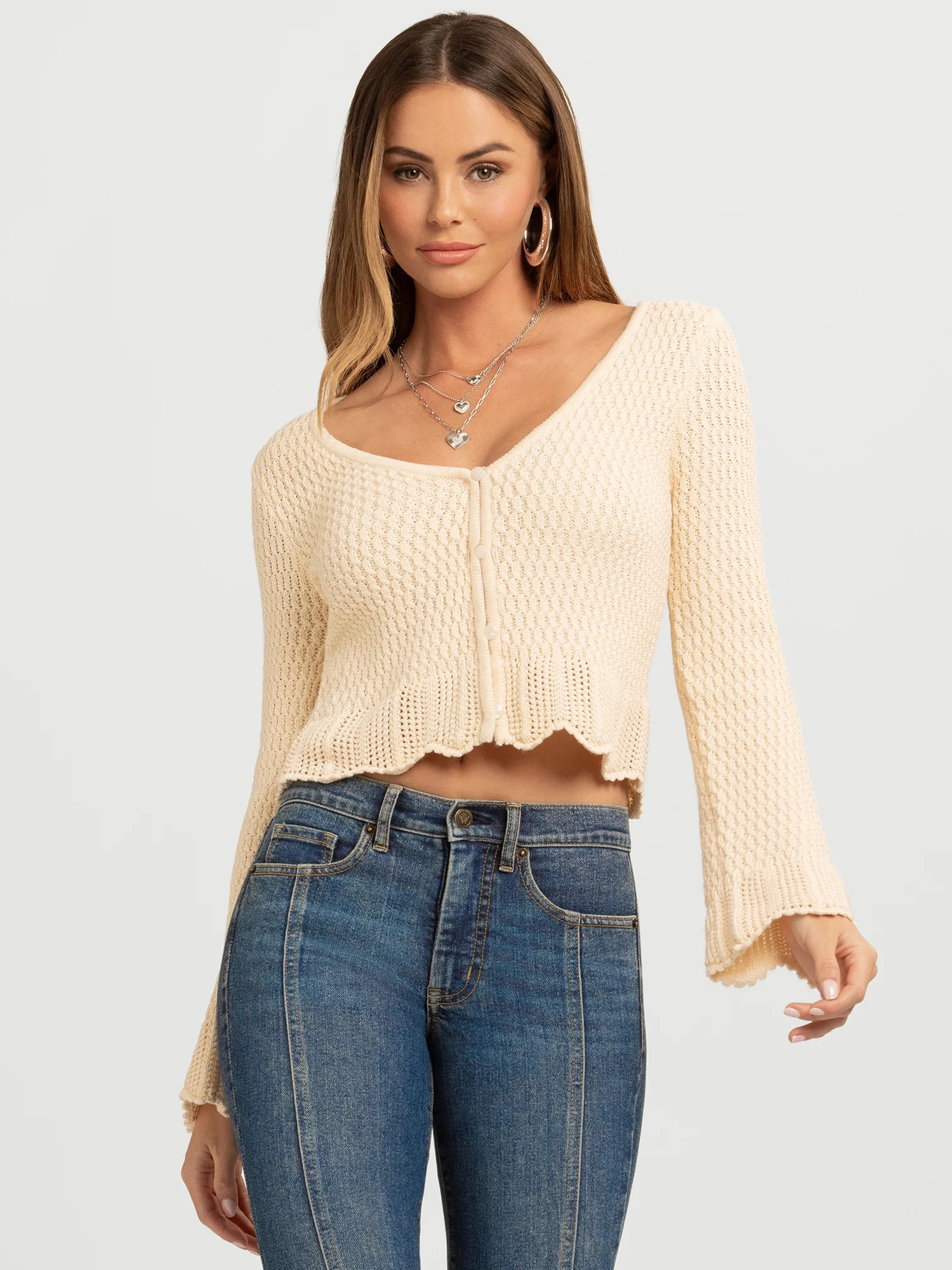 Jessica Simpson Women's Carlotta Cardigan Sweater, Lightweight, Sizes XS-XL | Walmart (US)