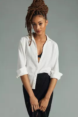 Cloth & Stone Textured Buttondown Shirt | Anthropologie (US)