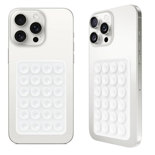 Giumel 2PCS Silicone Suction Phone Case Mount,Non Slip Suction Cup, Hands-Free Phone Accessories Holder for Selfies and Videos,Silicone Adhesive Stand Sticky for Cell Phone Transparent | Amazon (US)