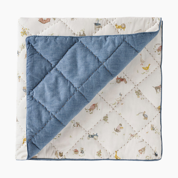 Pehr Chambray Blanket in On The Farm | 100% Cotton | Babylist