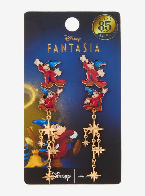 Disney Fantasia 85th Anniversary Sorcerer Mickey Star Dangling Earring Set — BoxLunch Exclusive | BoxLunch
