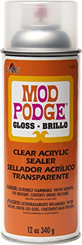 Mod Podge Spray Acrylic Sealer that is Specifically Formulated to Seal Craft Projects, Dries Crystal Clear is Non-Yellowing No-Run and Quick Drying, 12 ounce, Gloss | Amazon (US)