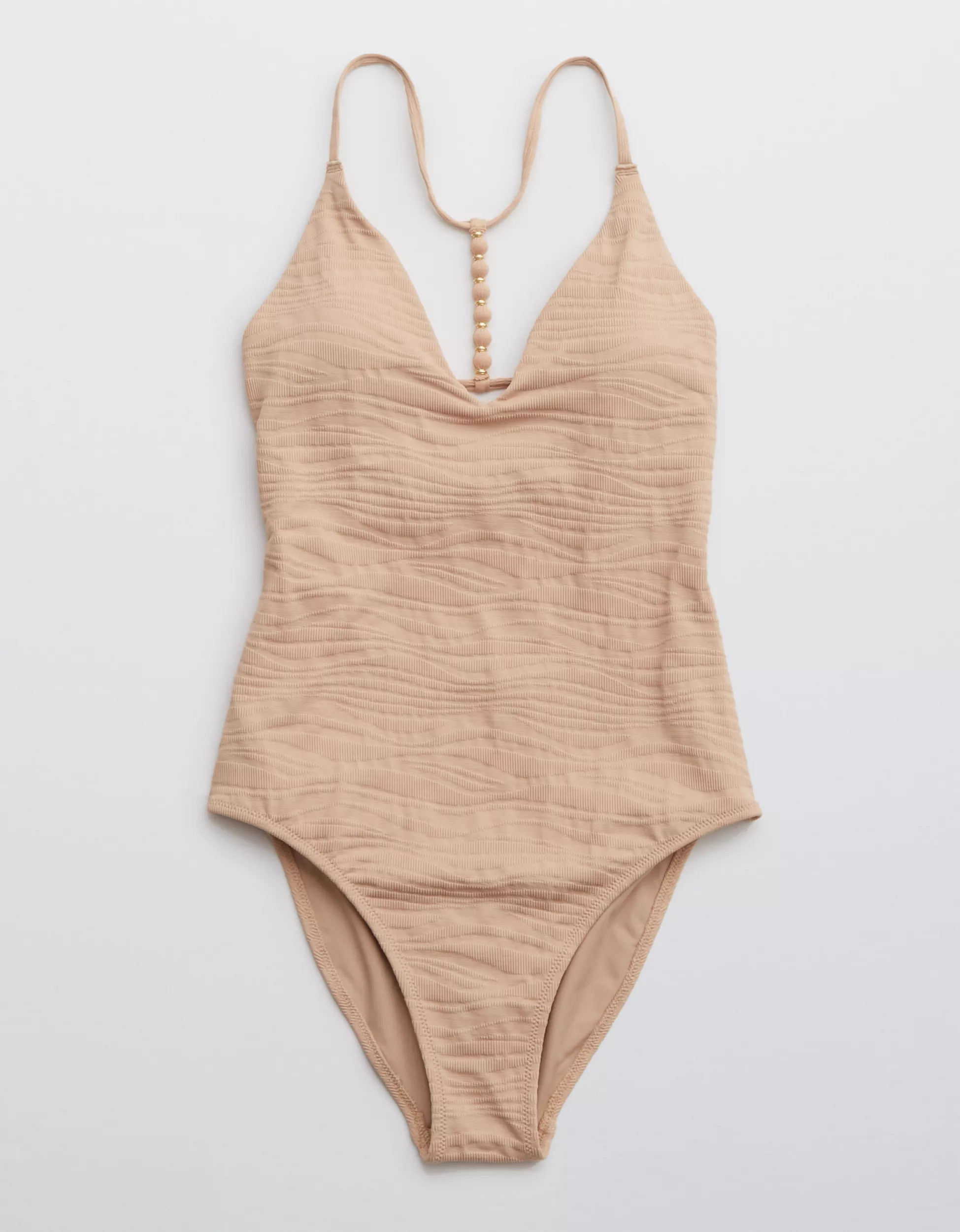 Aerie Jacquard Scoop One Piece Swimsuit | American Eagle Outfitters (US & CA)
