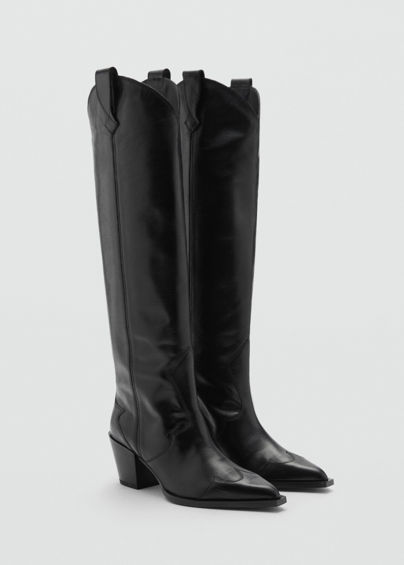 Cowboy leather boots | Mango Canada