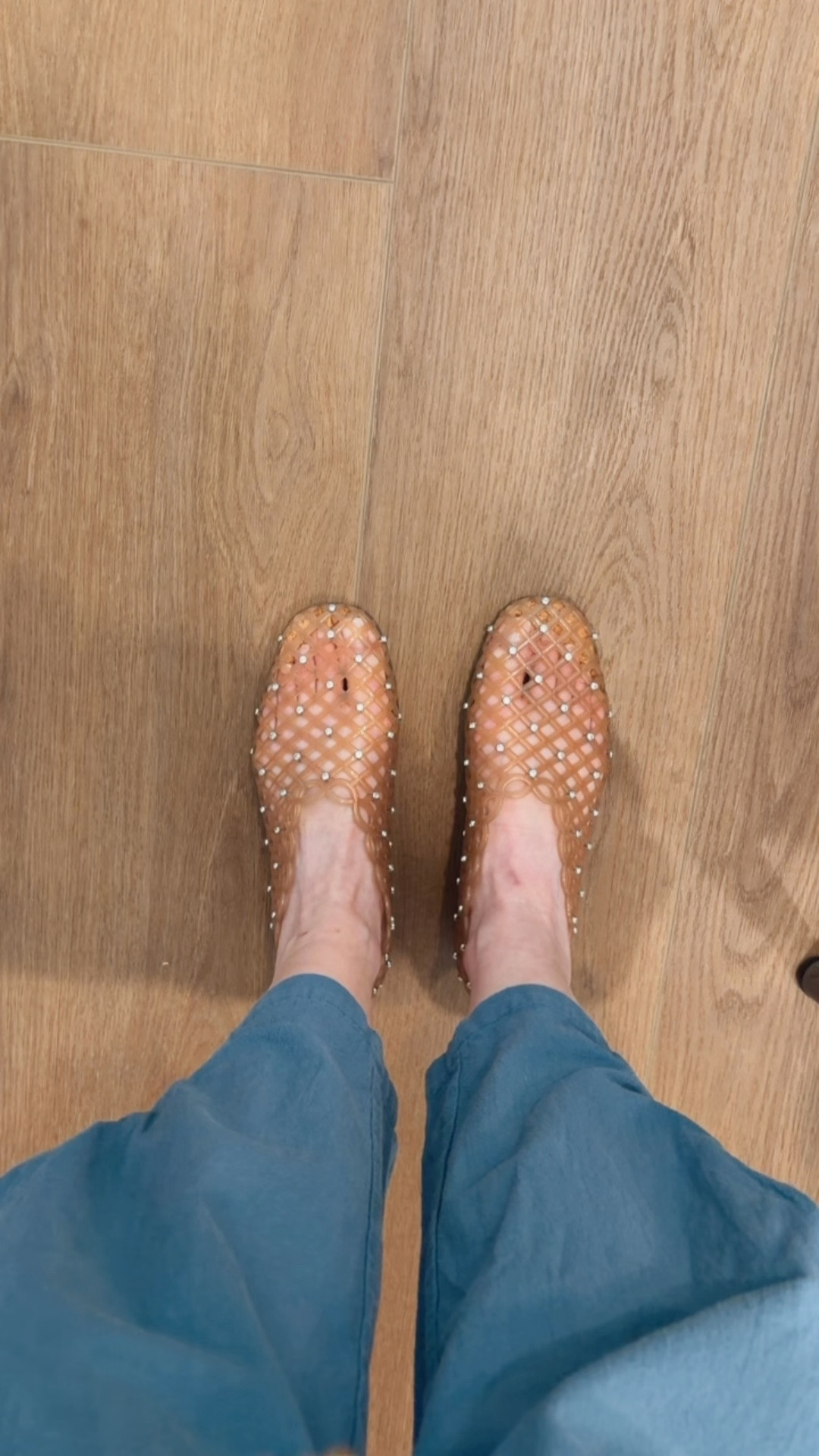 These are so comfy! Nothing like the ones I wore in 6th grade that gave me blisters and scars!

Steve Madden, jelly shoes, rhinestone jelly flats, slip on, over 50

#LTKootd #LTKOver40 #LTKgrwm