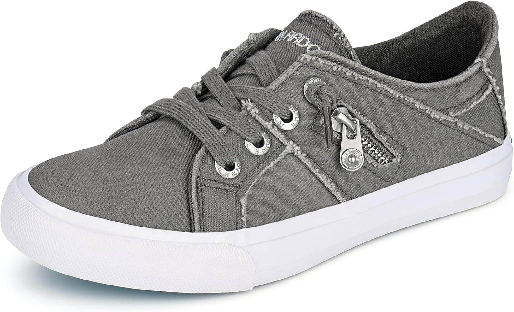 JENN ARDOR Women Sneakers Low Top Slip On Fashion Shoes Lace up Canvas Flats Walking Running Shoes | Amazon (US)