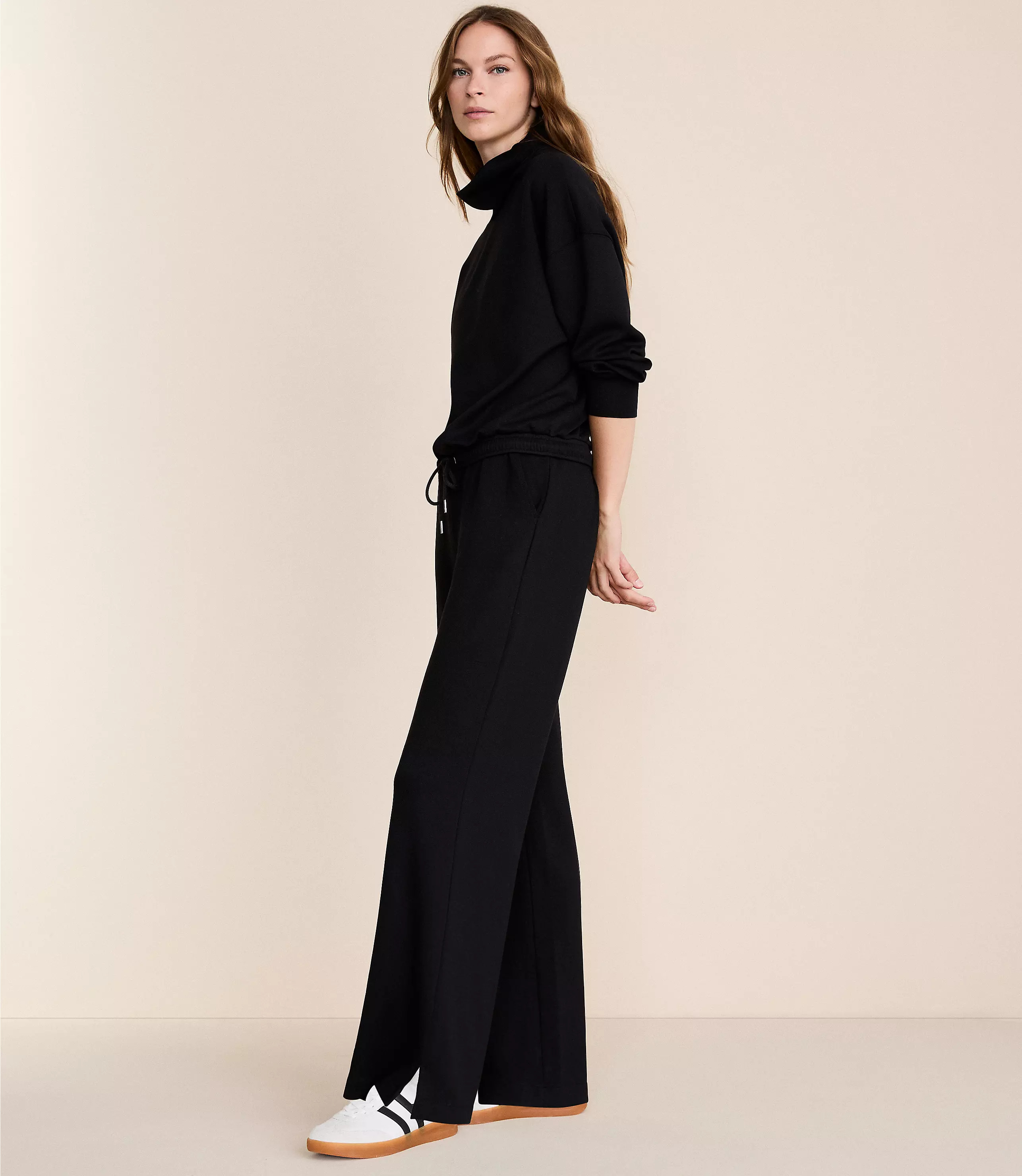 Petite Lou & Grey Scubasoft Side Slit Straight Leg Pants | LOFT