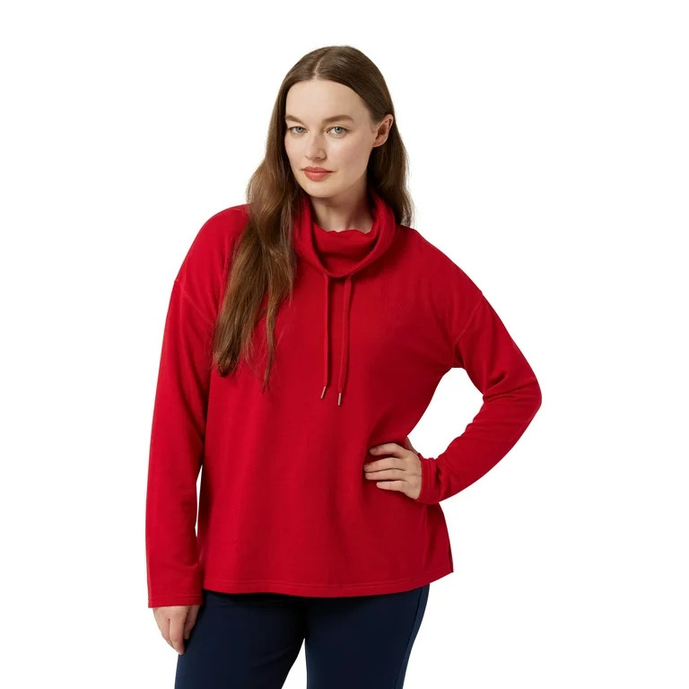 Chaps Women's Funnel Neck Pullover Top - Walmart.com | Walmart (US)