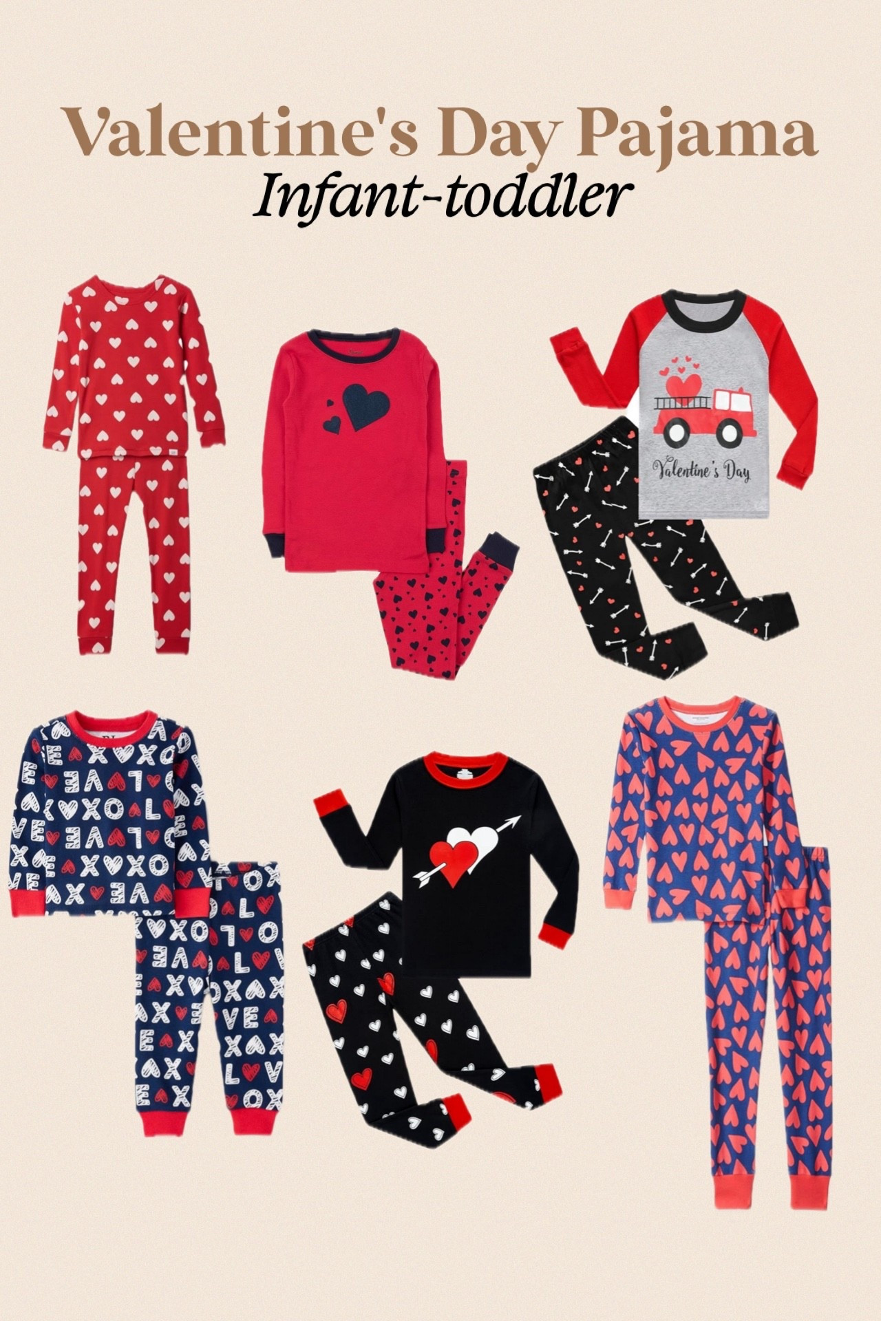 Ready for the sweetest Valentine’s Day yet! ❤️ Found the most adorable heart-print pajamas for infants and toddlers. 💌 Whether you love classic red or pretty pinks and purples, these sets are perfect for those cozy holiday morning photos! 🏹

#ValentinesDay2026 #ToddlerFashion #BabyPajamas #HeartPrint #HolidayPJs #KidsStyle #ValentinesDayGift #LTKkids

#LTKKids #LTKBaby #LTKSeasonal
