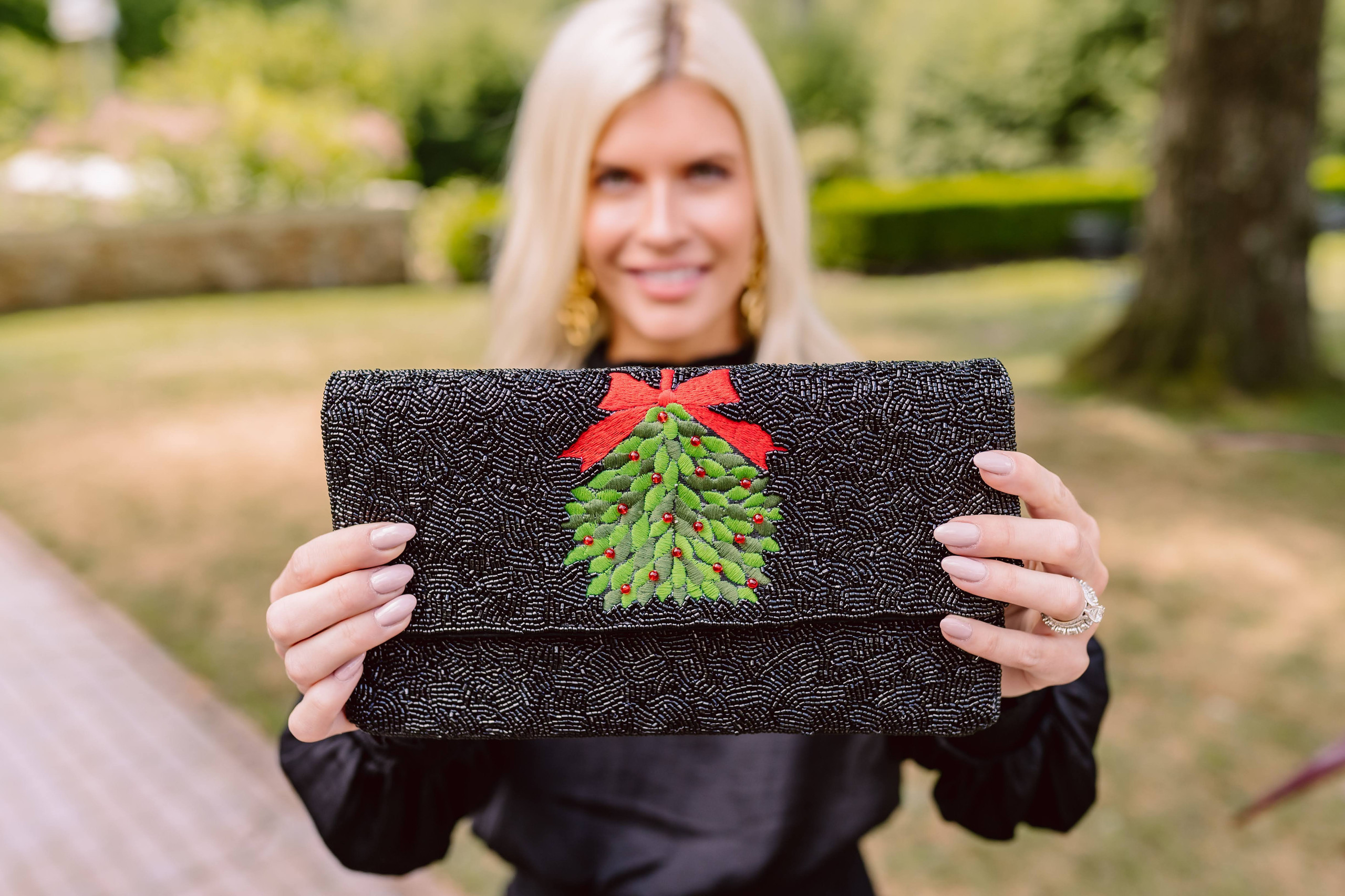 Black Mistletoe - Beaded Clutch | Lisi Lerch Inc