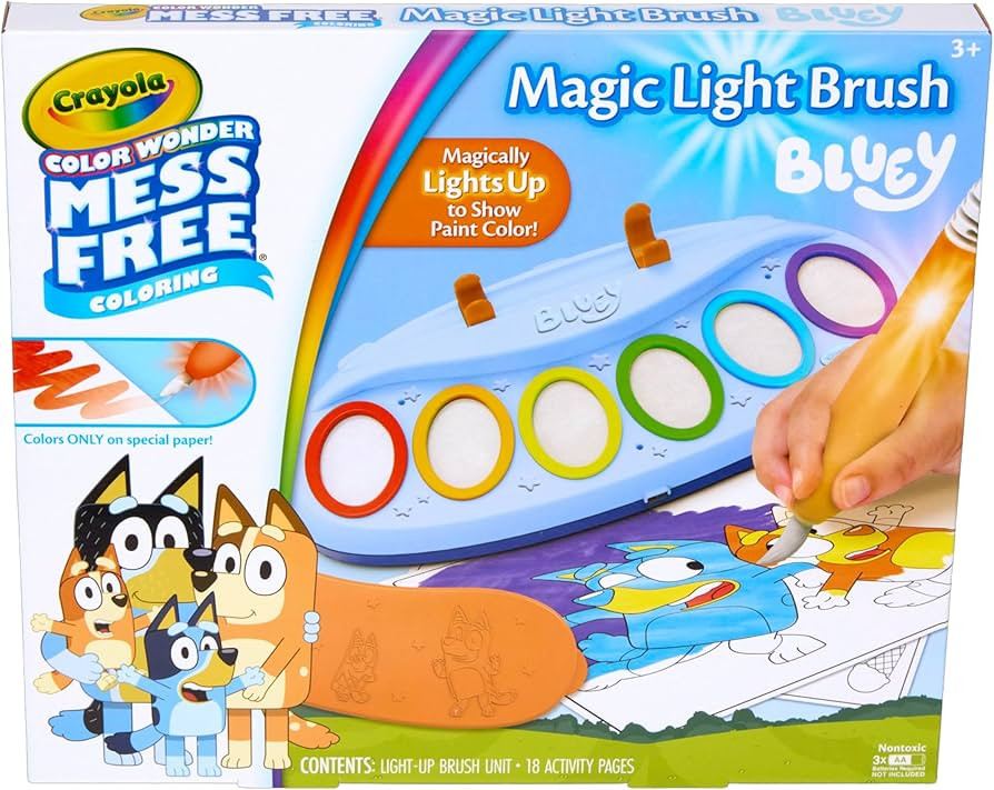 Crayola Bluey Color Wonder Magic Light Brush, Mess Free Painting Station for Kids, Holiday for Ki... | Amazon (US)