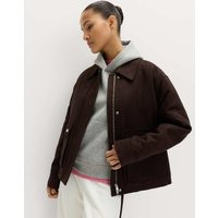 M&S Suedette Trucker Jacket Dark Chocolate | Marks & Spencer (UK)