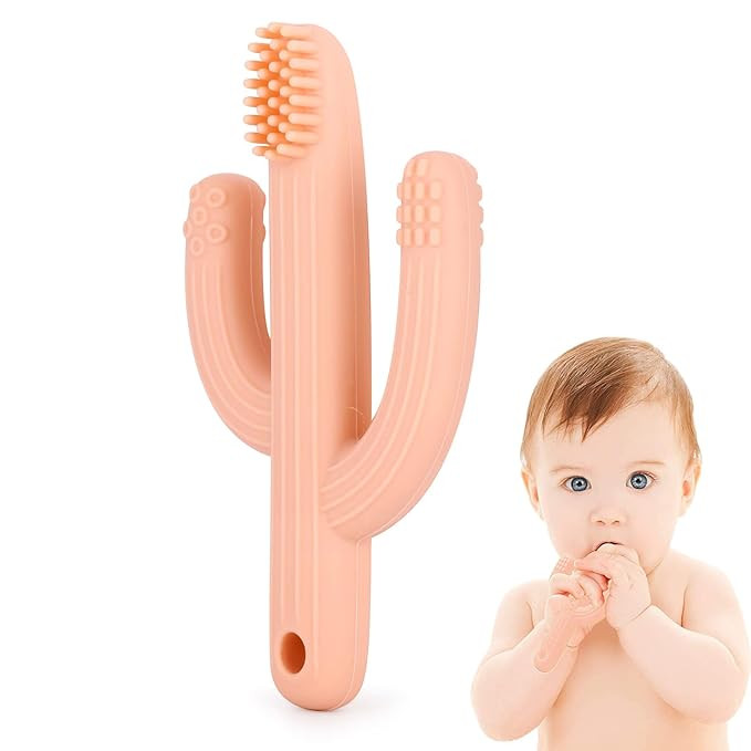 Cactus Teether, Baby Teething Toys for Babies 0-6 Months 6-12 Months, Self-Soothing Pain Relief S... | Amazon (US)