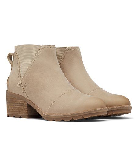 Beige Cate Leather Chelsea Boot - Women | Zulily