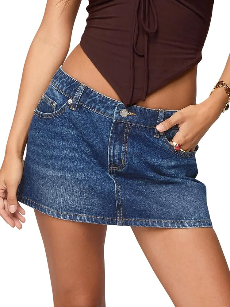 Danysu Stretchy Mini Skorts Low Waist Skirt with Shorts Side Slit 2026 Sports Daily Going Out Out... | Amazon (US)