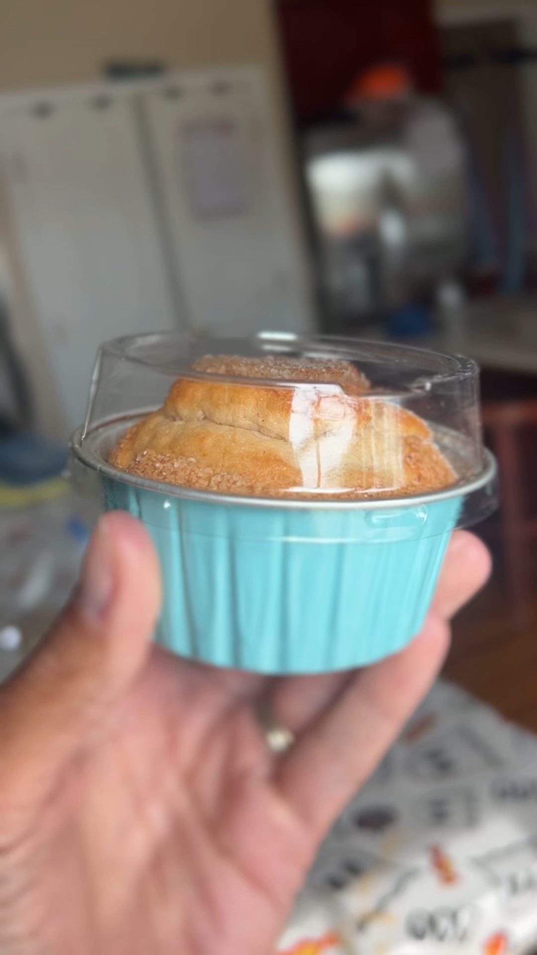 Incredible baking cups that come with a lid and spork!! Comes in lots of colors too 