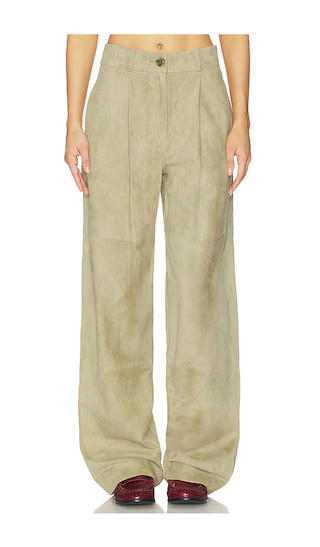 Kiwi Suede Trouser in Sage Green | Revolve Clothing (Global)