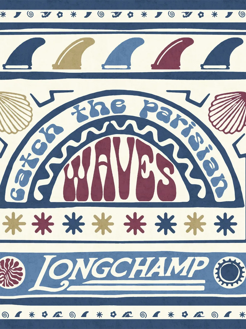 Catch The Parisian Wave silk scarf | Farfetch Global