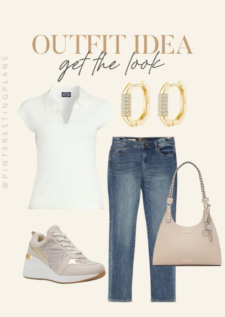 Outfit Idea get the look 🙌🏻🙌🏻

Jeans, polo shirt, platform sneakers,
Casual outfit, earrings 

#LTKstyletip #LTKshoecrush #LTKSeasonal
