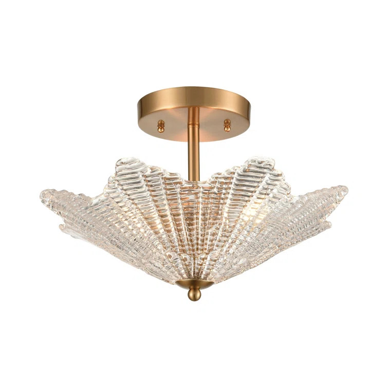 Elisheba Glass Semi Flush Mount | Wayfair North America