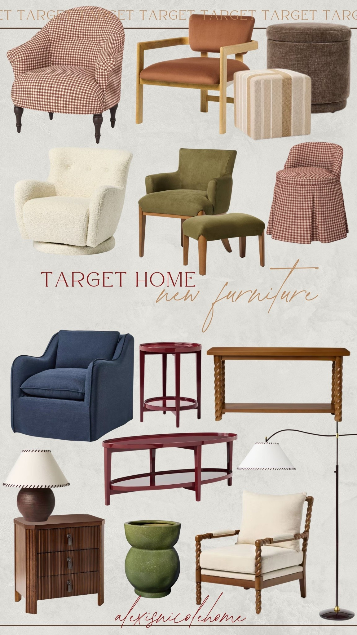 New furniture at Target today 😍 that gingham chair and the braided console ✨👀

#LTKSeasonal #LTKFamily #LTKHome