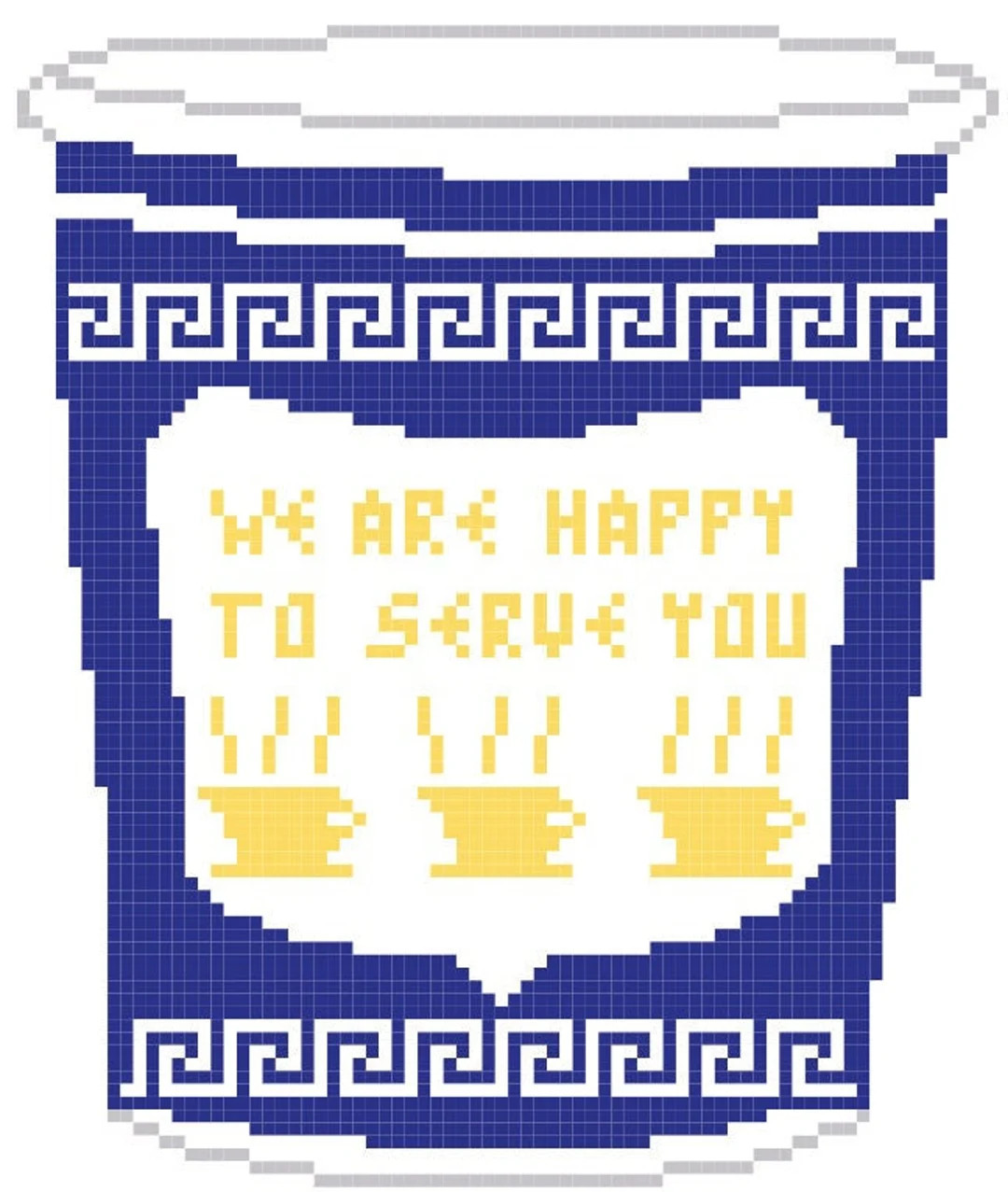NYC Coffee Cup - Digital Needlepoint Chart | Etsy (US)