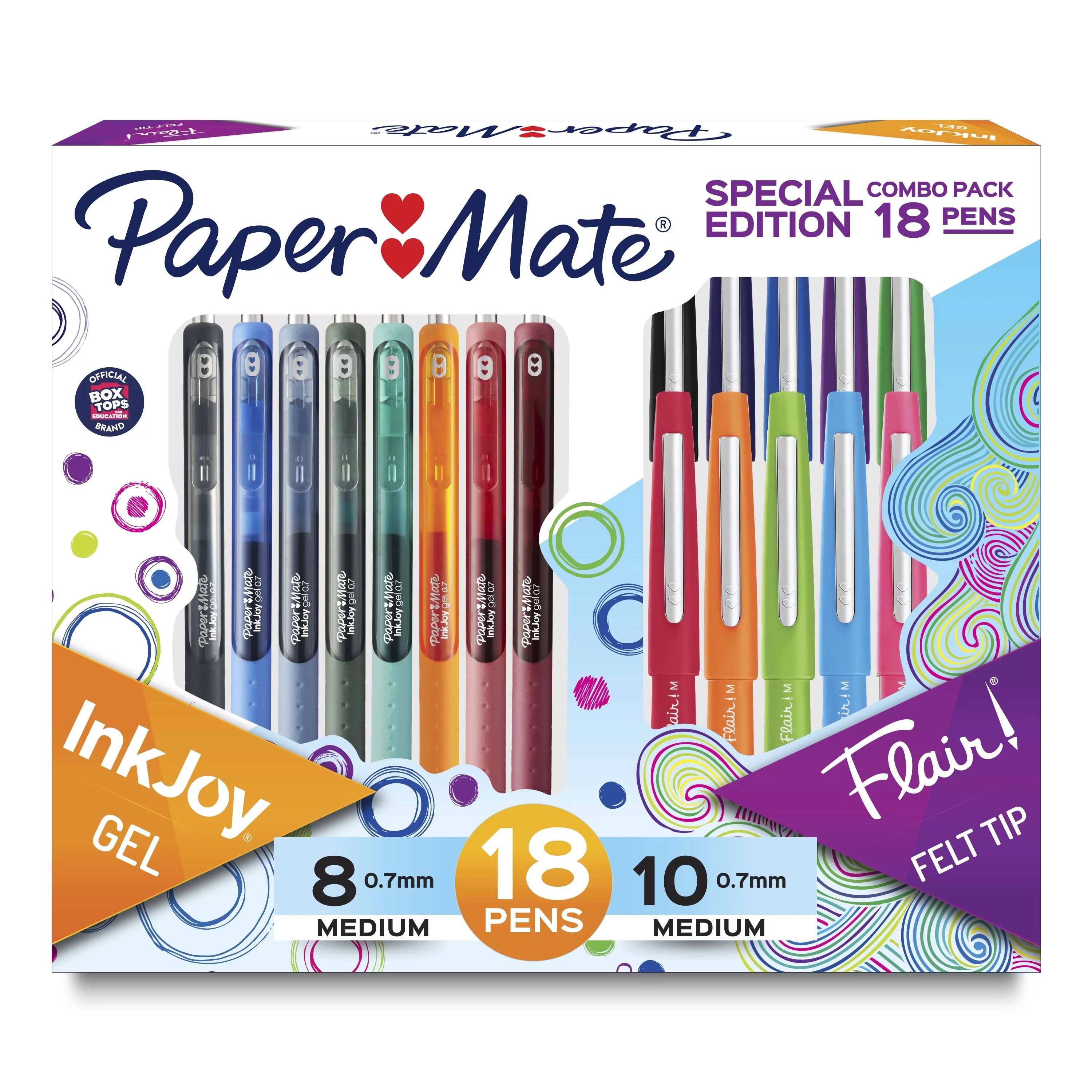 Paper Mate Flair / Ink Joy Gel Retractable Pens, Assorted 18 Count | Walmart (US)