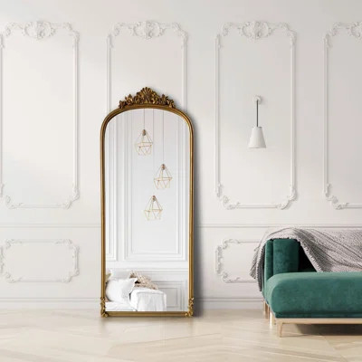 Antique Arched Decorative Full-Length Leaning Floor Mirror | Wayfair North America