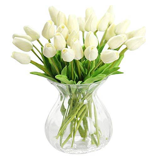 XHSP 30 pcs Real-touch Artificial Tulip Flowers Home Wedding Party Decor | Amazon (US)