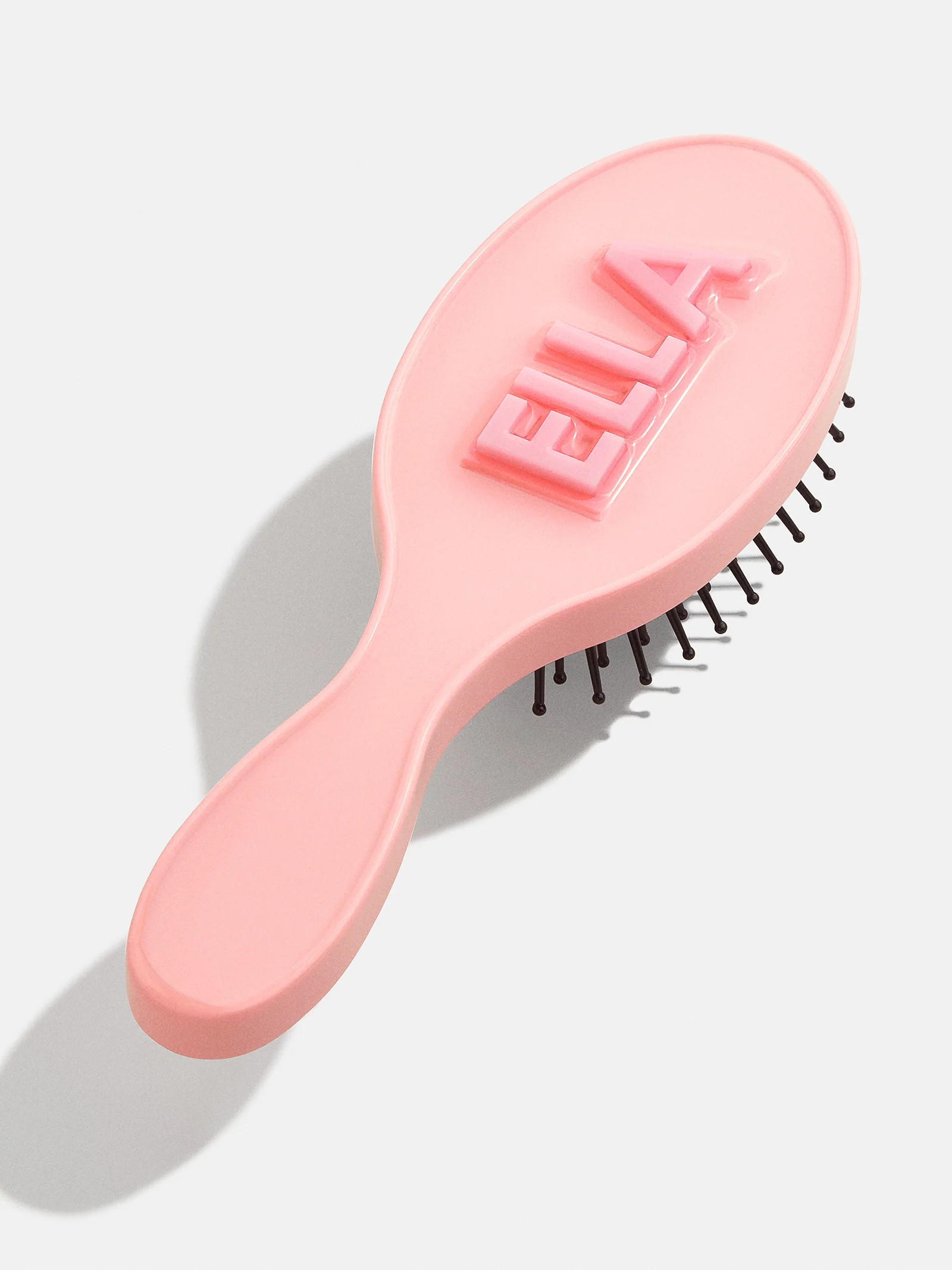 Block Font Mini Custom Hair Brush - Pink | BaubleBar (US)