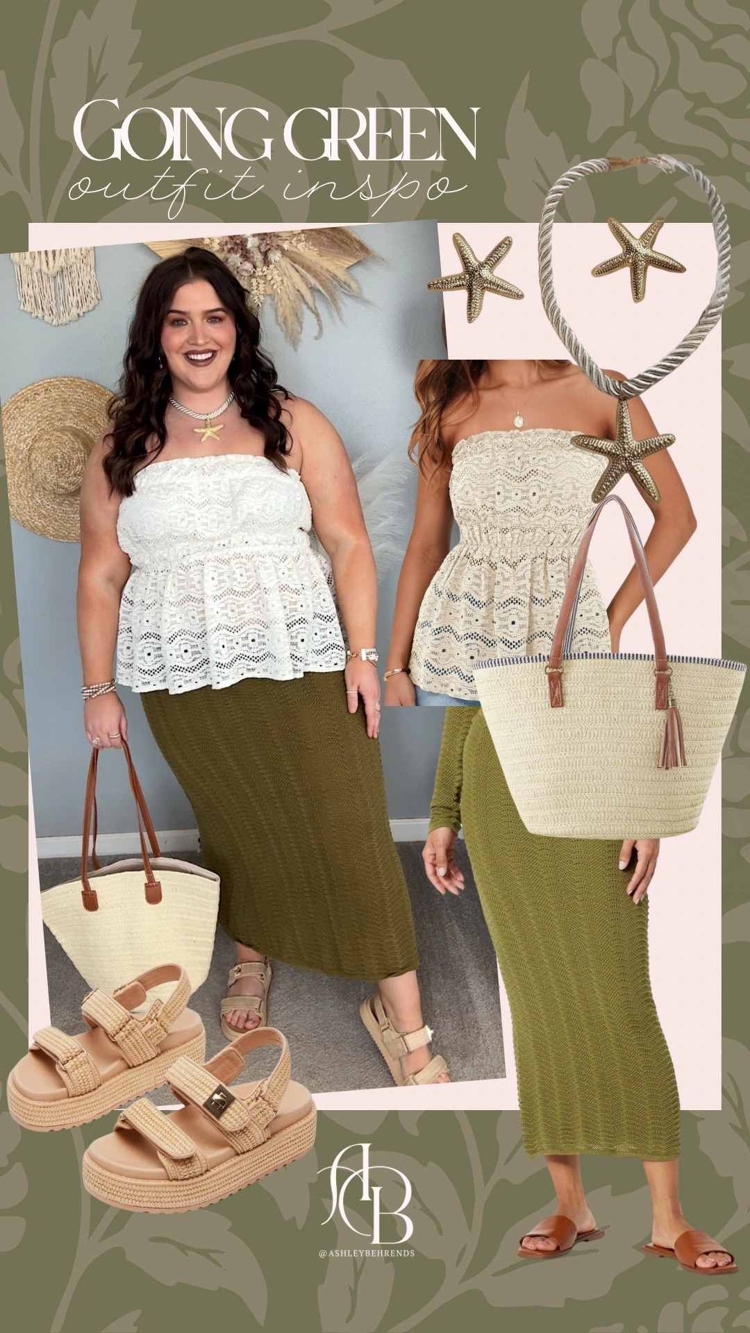 This tube top is so cute, plus size friendly and such a good price. I love it paired with this adorable green skirt. These platform sandals are so cute and comfortable. 
Spring outfit inspo 

#LTKSeasonal #LTKPlusSize