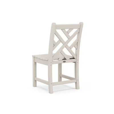 POLYWOOD Chippendale Sand HDPE Frame Stationary Dining Chair with Slat Seat | Lowe's