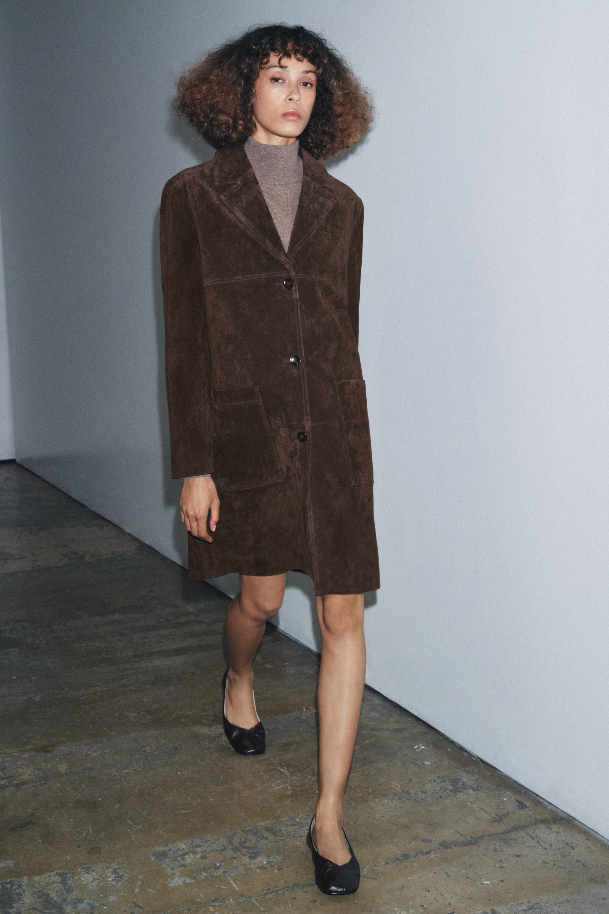 100% SUEDE COAT ZW COLLECTION LIMITED EDITION | Zara US