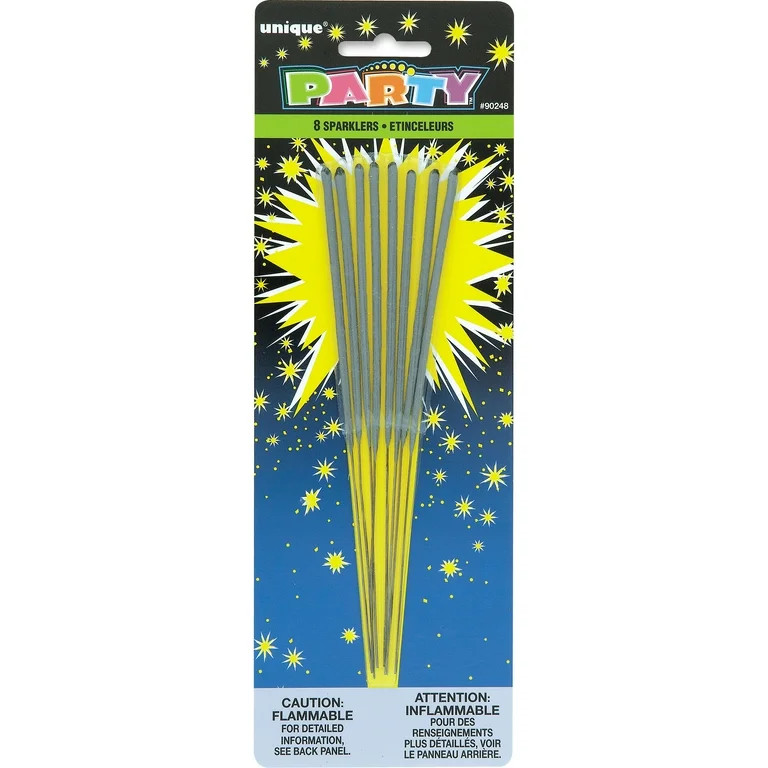 Birthday Party Sparklers, 7 inch, 8 Pieces, by Way To Celebrate | Walmart (US)