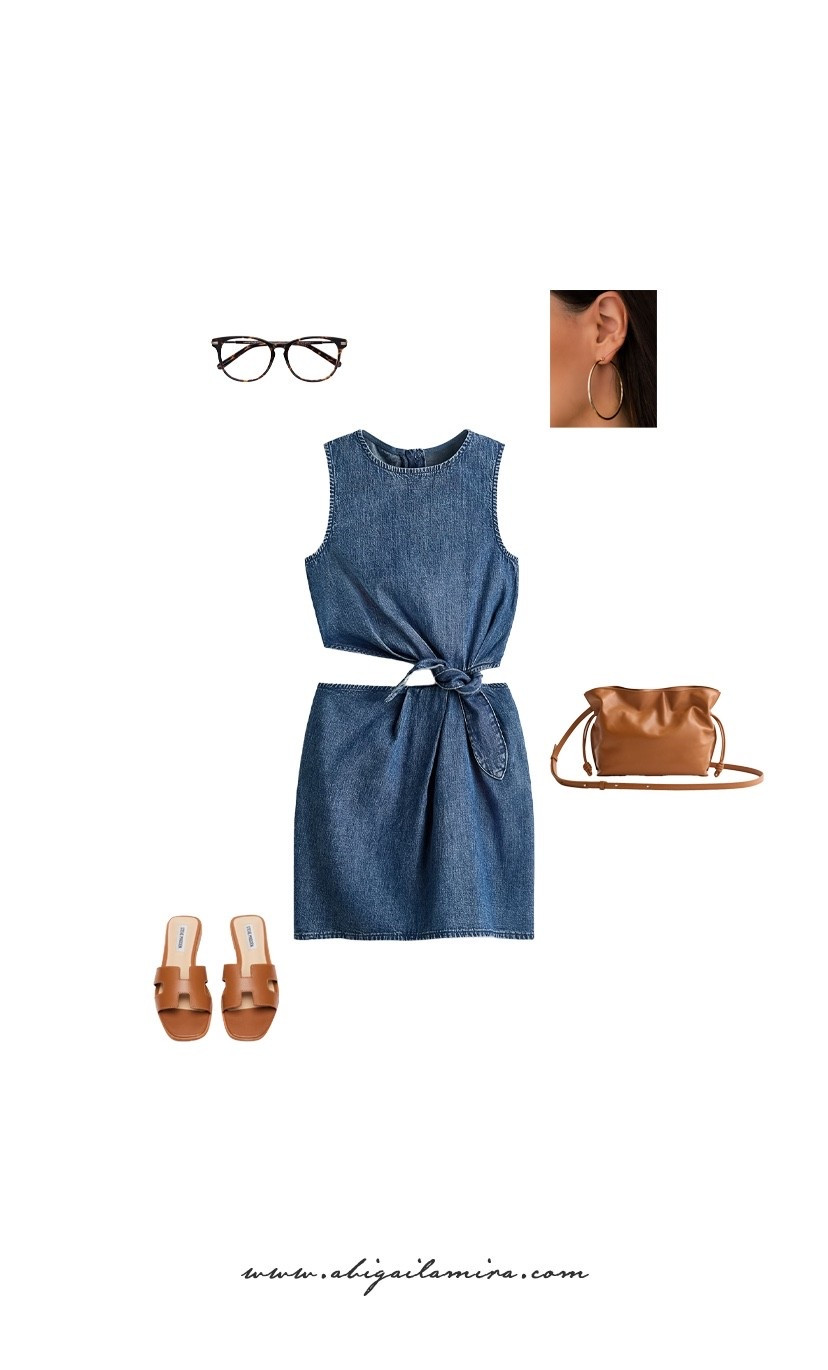 WHAT I'M WEARING WEDNESDAY 08/05/2026
Denim dresses are timeless wardrobe staples that never go out of style; this modern silhouette feels fresh for the season. The waist tie adds just the right amount of shape, while warm tan accessories, oversized hoops, and classic slides keep the look effortlessly polished. Whether you're heading to brunch, exploring a new town, or enjoying a casual weekend outing, this look is perfect. See the full post on the blog!

#LTKmidsize #LTKdatenight #LTKstyletip