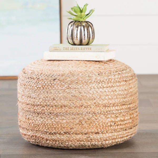 The Curated Nomad Camarillo Modern Cylindrical Shape Jute Pouf | Bed Bath & Beyond