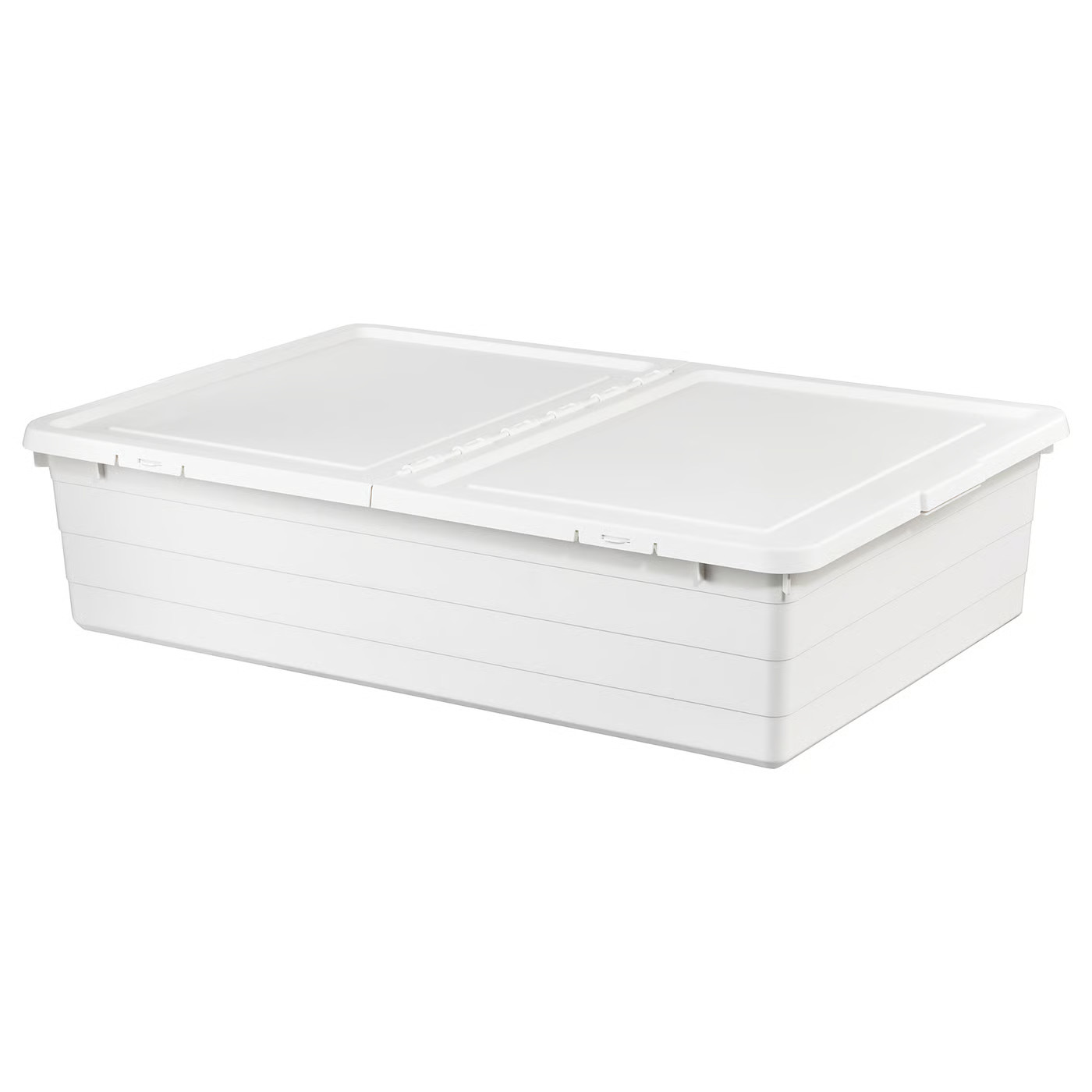 SOCKERBIT Storage box with lid, white, 19 ¾x30 ¼x7 ½ " | IKEA US