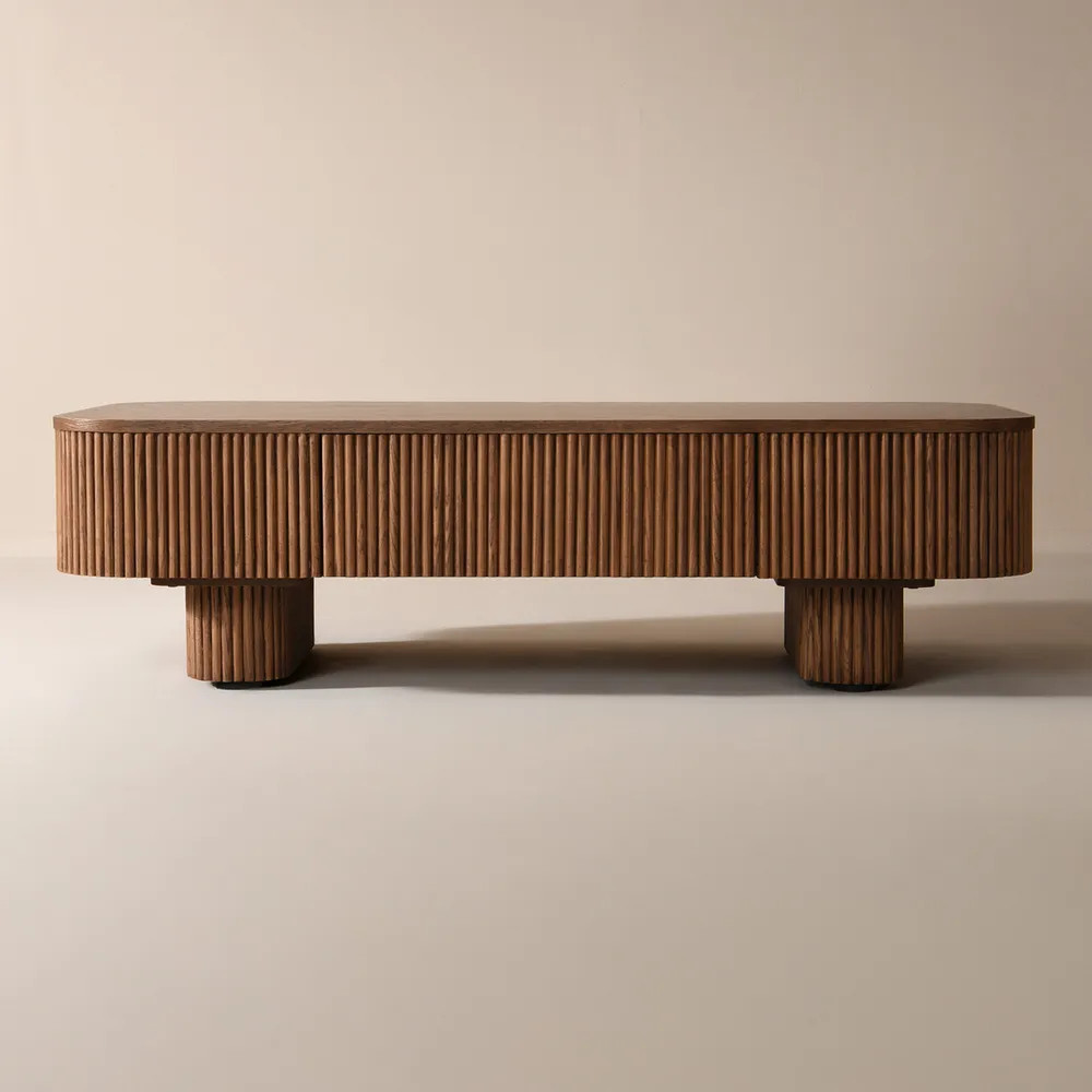 Marisol Wood Coffee Table, 55" | Hernest