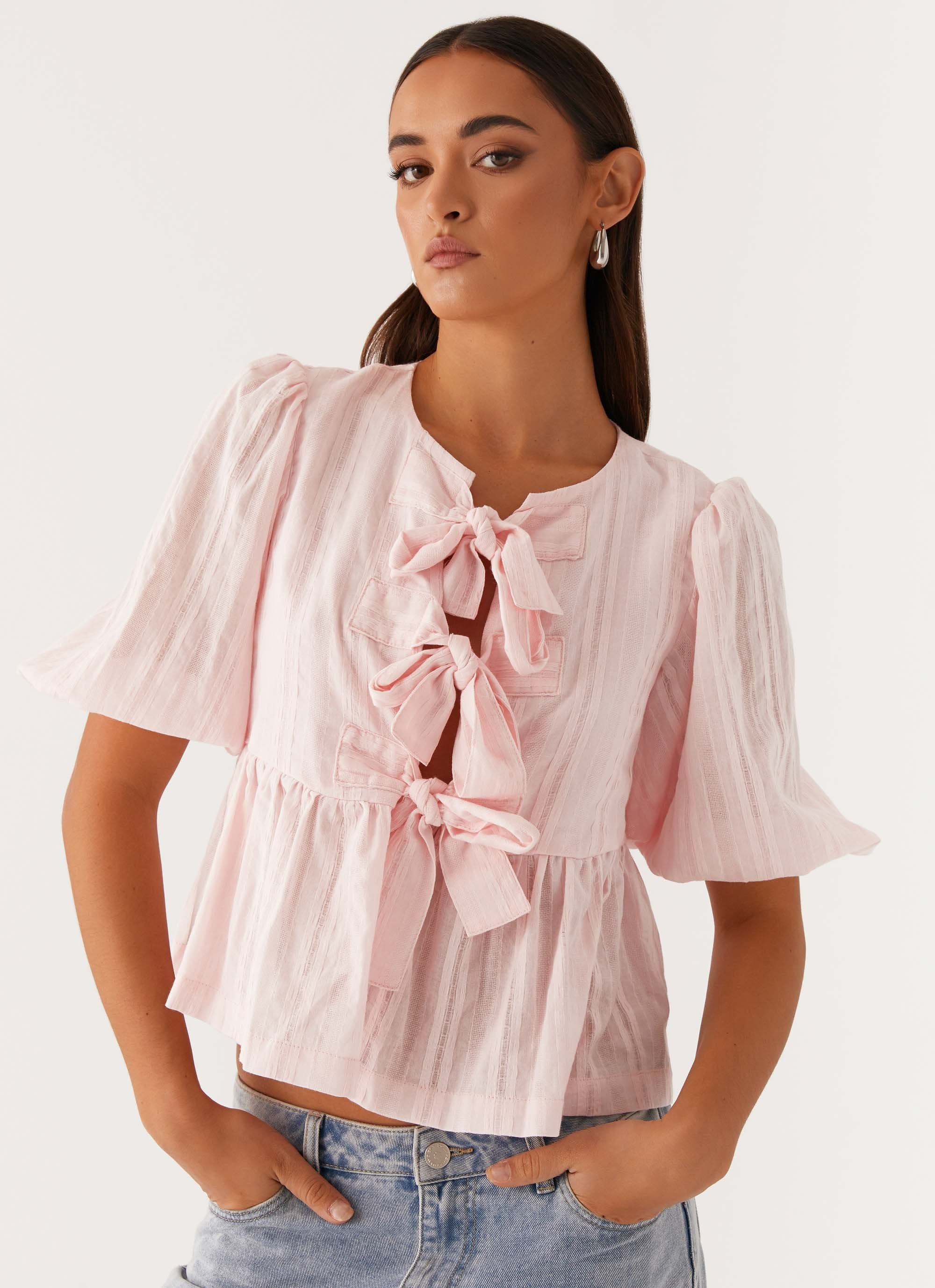 Western Wind Tie Top - Pink | Peppermayo (Global)
