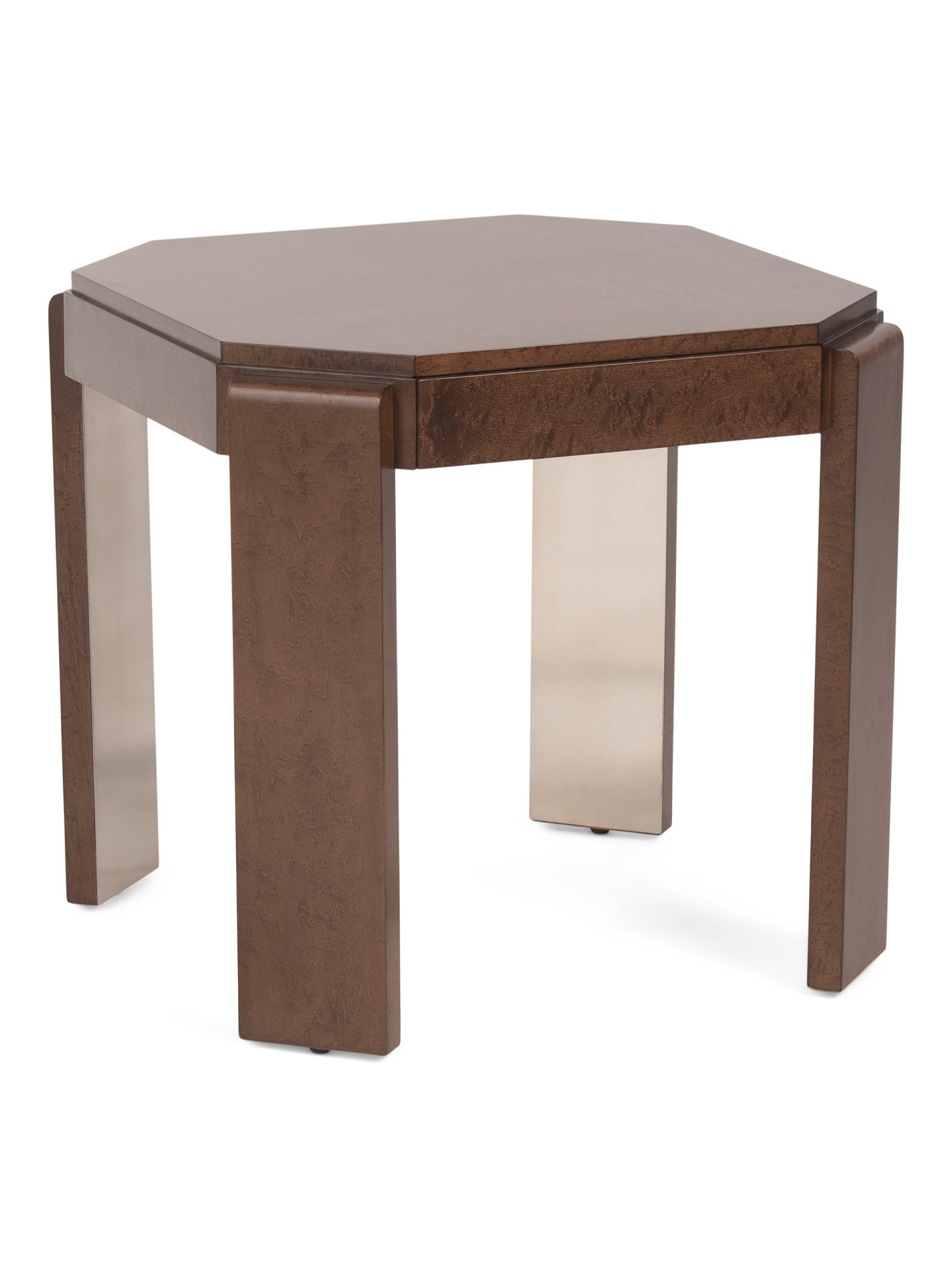 25x25x24 Origins Handcrafted Birdseye Maple Side Table | TJ Maxx