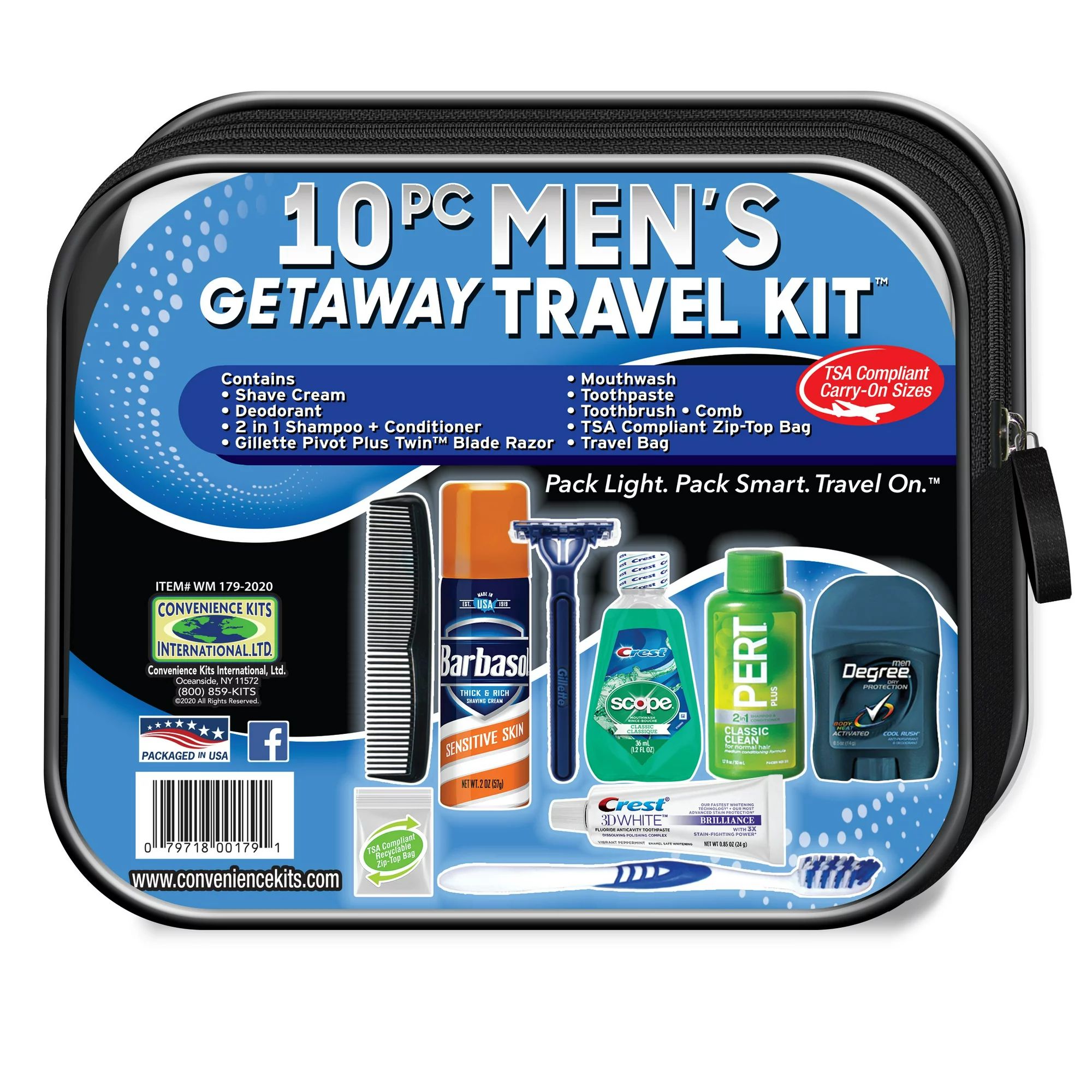 Men's Get Away 10 pc Travel Kit | Walmart (US)