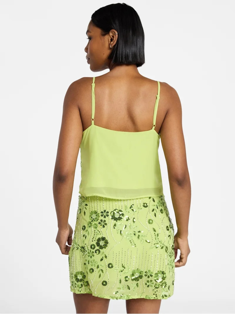 No Boundaries Junior's Beaded Camisole, Sizes XXS-XXL - Walmart.com | Walmart (US)