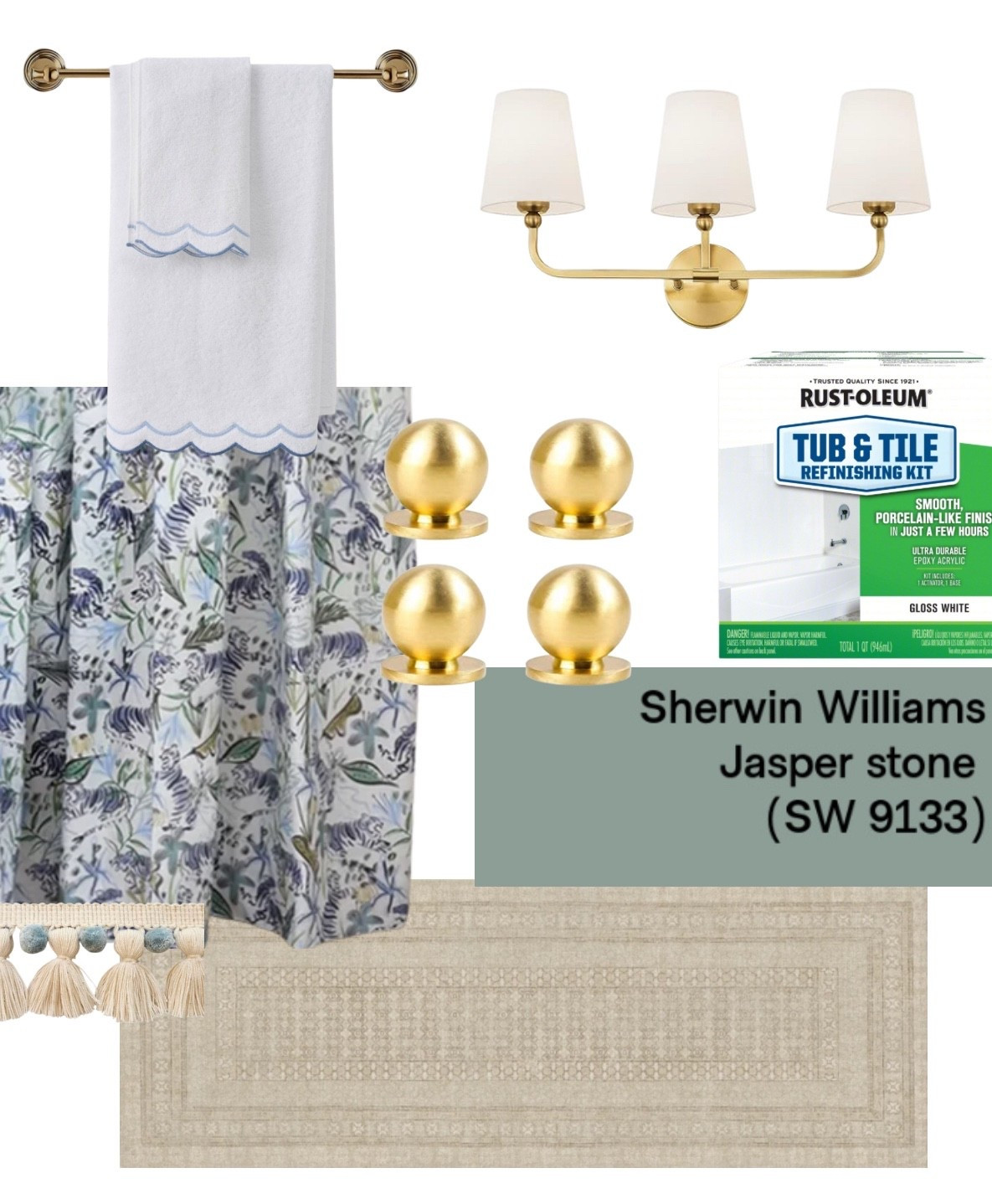 Items I used to update my boys bathroom without renovating! 