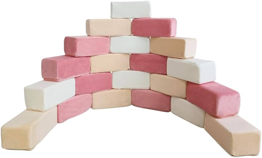 Wonder Space Plush Foam Blocks - Nursery Building & Stacking Toys for Toddlers Boys & Girls, Soft... | Amazon (US)