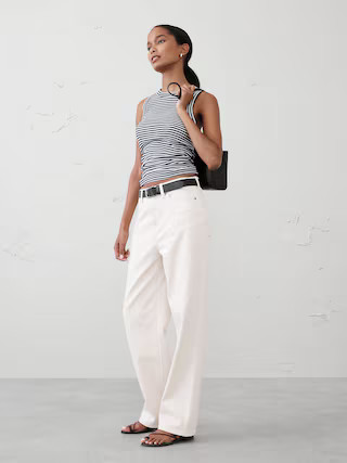 Ribbed Racer Tank | Banana Republic Factory