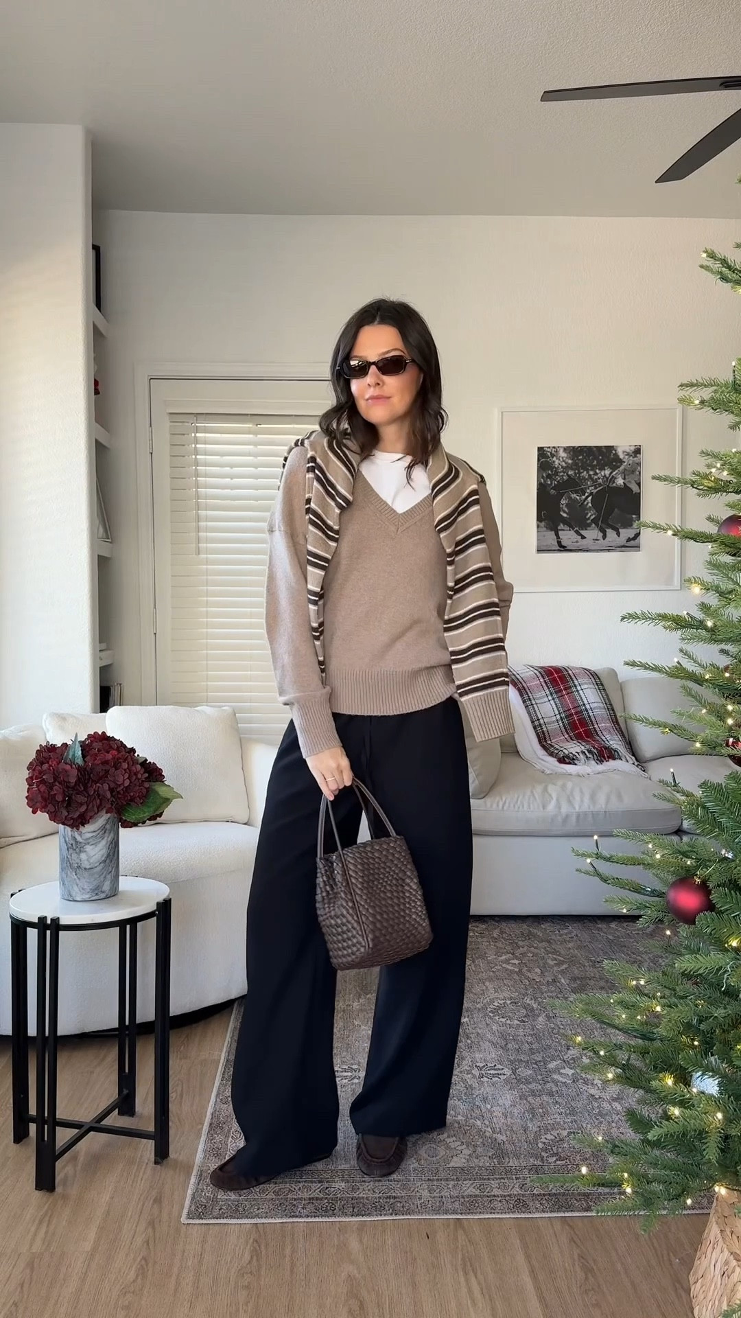 I’m 5’7” wearing a size small in the tshirt, v neck sweater and pants, and a medium in the striped sweater! 

#LTKFindsUnder100 #LTKootd #LTKHoliday