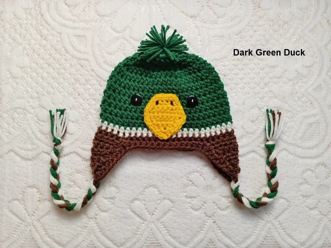 Baby Mallard Duck Crochet Hat - Woodland Animals - Winter Hat - Baby Photo Prop - Baby Shower Gif... | Etsy (US)