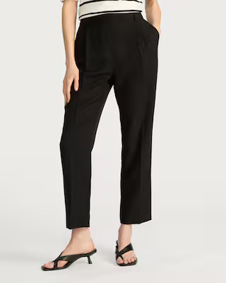 F&F Double Pleat Tapered Trousers in Black | Tesco F&F